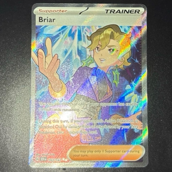 Briar Trainer 163/142 SV07: Stellar crown set full art HoloFoil artwork rare - Picture 3 of 5